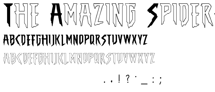 THE AMAZING SPIDER-MAN font